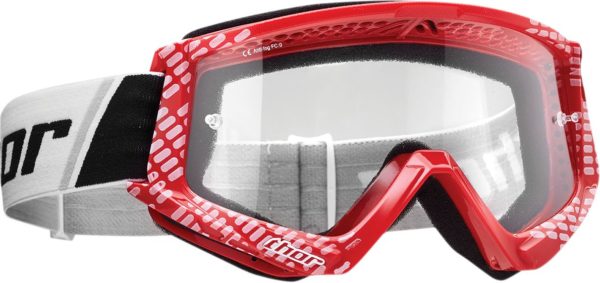 THOR BRILLE GOGGLE COMBAT YOUTH KIDS CAP ROT/WEISS