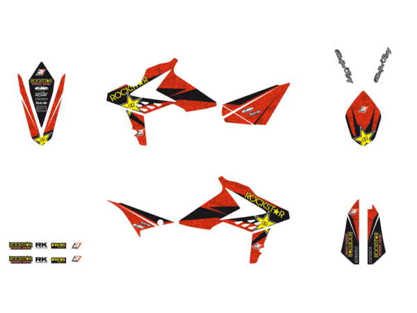 BLACKBIRD Dekorsatz Graphicskit Rockstar Red/Black/Yellow Beta RR 250 350 498 13-17