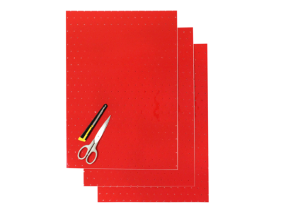 BLACKBIRD DICKE FOLIE KLEBEFOLIE SHEETS GELOCHT 47X33 CM 3 STÜCK ROT