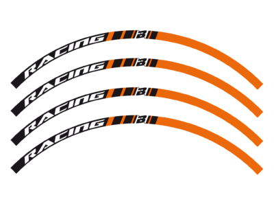 BLACKBIRD RIM STICKER FELGENDEKOR FELGENAUFKLEBER ORANGE UNI