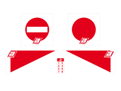 BLACKBIRD ENDURO STRECKEN TEST TRACK SIGNS BESCHILDERUNGS KIT