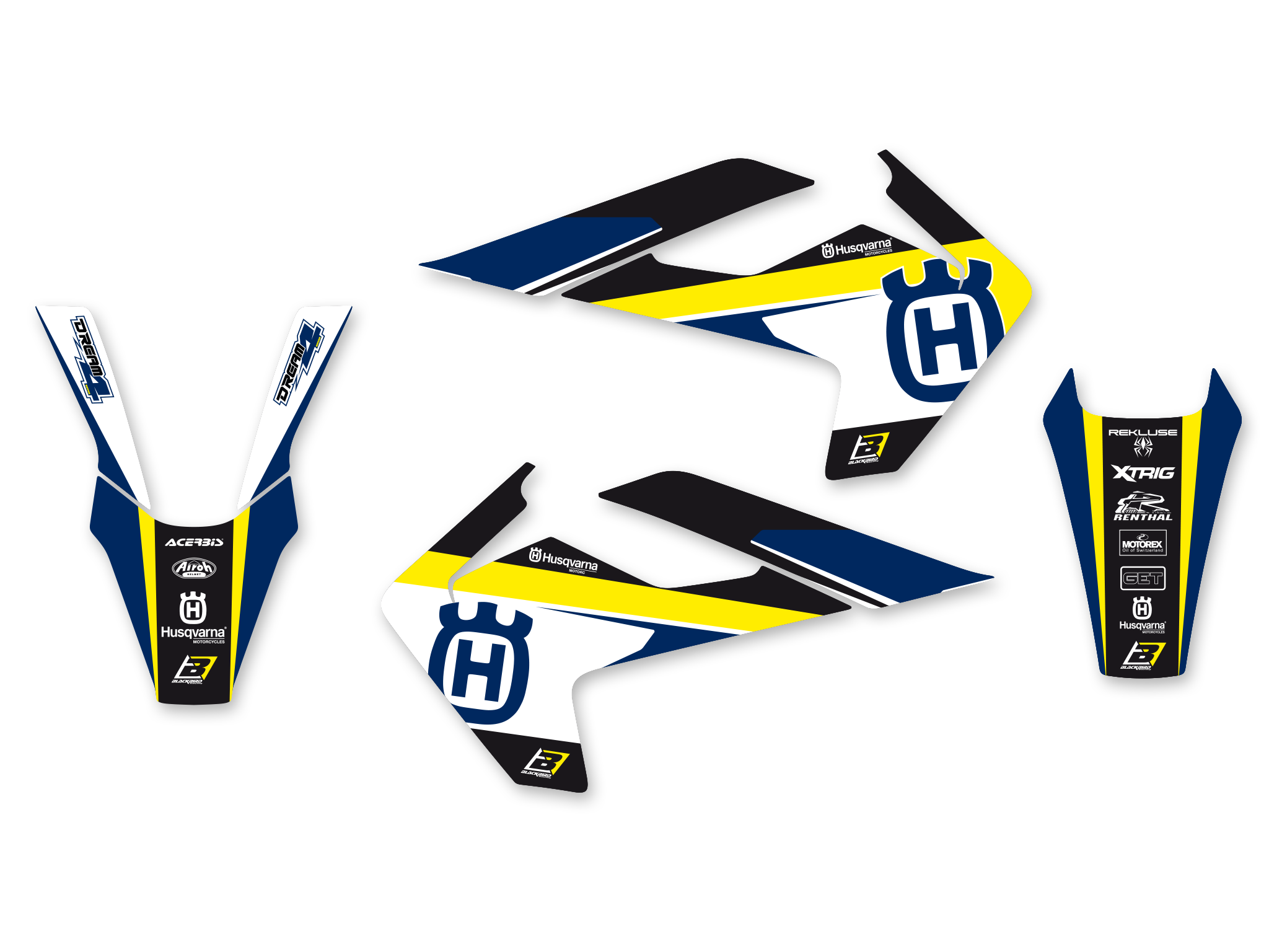 BLACKBIRD Dekorsatz Graphicskit mit Sitzbezug für Husqvarna FC/TC 250 350 450 16-18