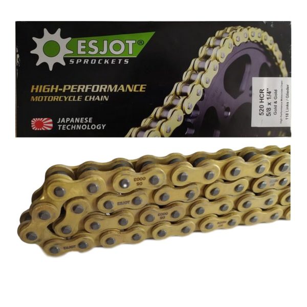 ESJOT 520 HRC High Performance Motocross Kette (118G) gold