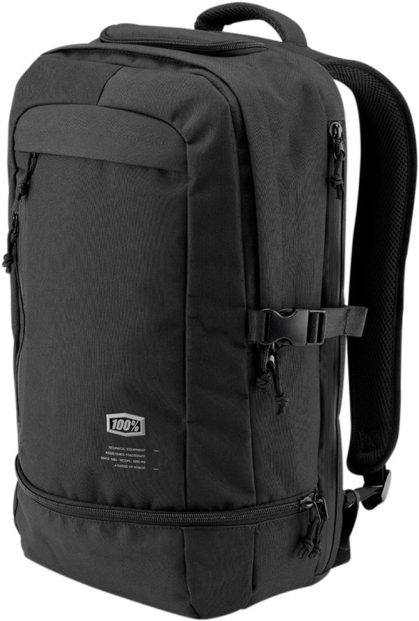 100 RUCKSACK BACKPACK TRANSIT BLACK Motocross XXL
