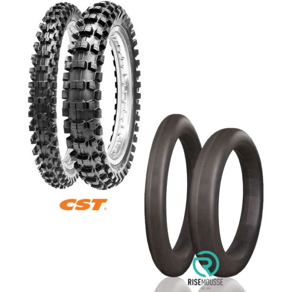 Rise Mousse + CST Reifensatz Bite MX Motocross 80/100-21 110/90-19