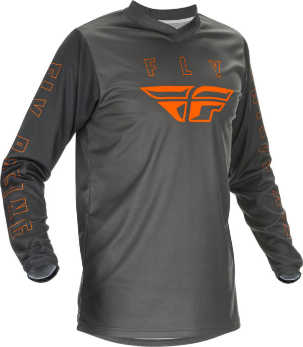 Fly Racing Motocross MX Fahrer Shirt Hemd F-16 grau-orange XL