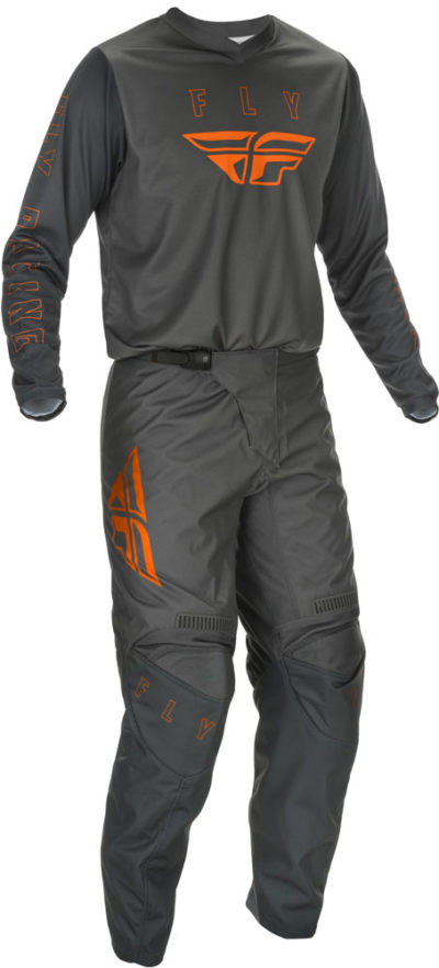 Fly Racing Motocross MX Hose F-16 Adult Erwachsenen grau-orange US 28