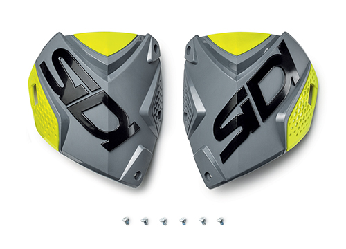 Sidi CF2 shin plate Grey-Yellow Fluo