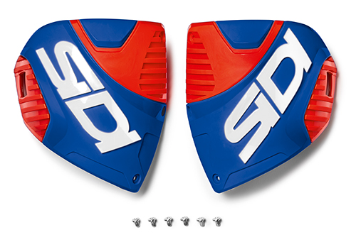 Sidi CF3 shin plate Blue-Red Fluo