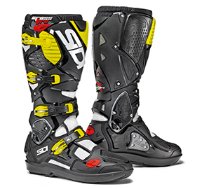 SIDI CROSSFIRE 3 SRS STIEFEL BOOTS White-Black-Yellow Fluo