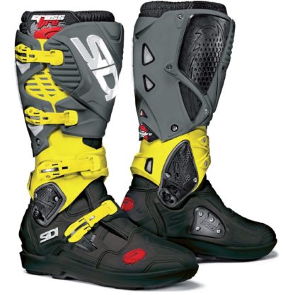 SIDI CROSSFIRE 3 SRS STIEFEL BOOTS Black-Yellow fluo-Grey Limited