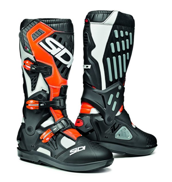 SIDI ATOJO SRS STIEFEL BOOTS White-Black-Orange fluo