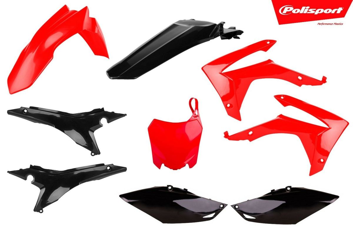 POLISPORT PLASTIKKIT PLASTIKSATZ HONDA CRF 250 14-17 RED/BLACK