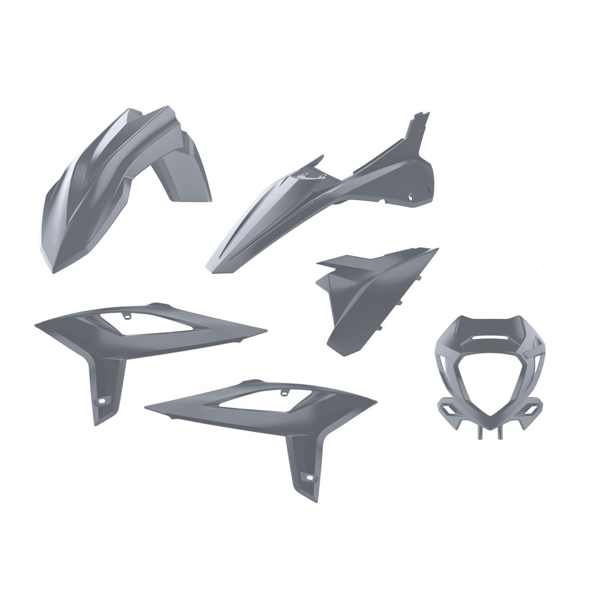 POLISPORT PLASTIKKIT PLASTIKSATZ BETA RR 250 300 20-22 GREY GRAU
