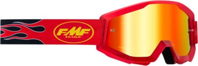 FMF VISION BRILLE GOGGLE FLAME RED MIRROR RED