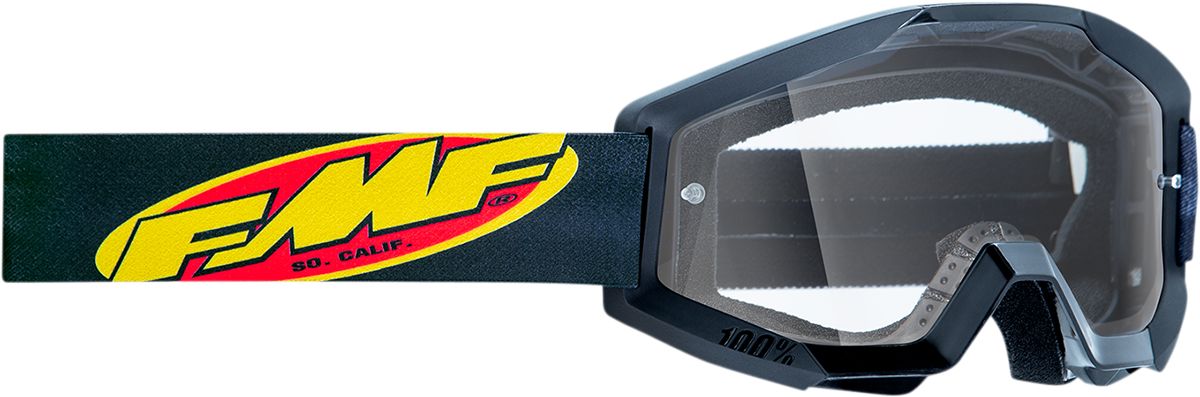 FMF VISION BRILLE GOGGLE YOUTH CORE BLACK CLEAR