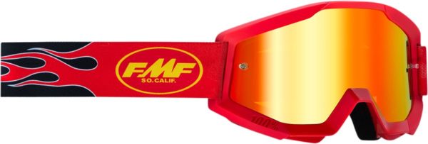 FMF VISION BRILLE GOGGLE YOUTH FLME RED MIRROR RED