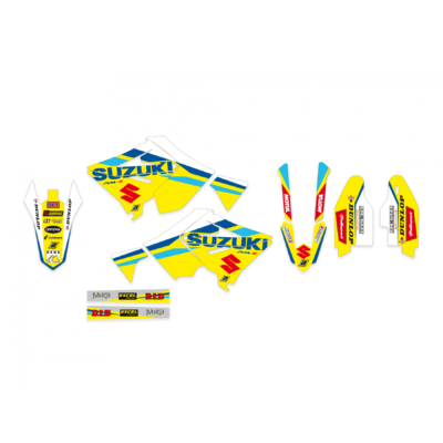 BLACKBIRD GRAPHICS DEKOR KIT SITZBEZUG KSRT STRIJBOS SUZUKI RM 125 250 01-09 RESTYLE