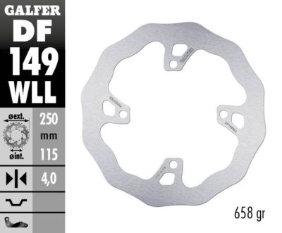 GALFER BRAKE DISC BREMSSCHEIBE FIXED WAVE SO 250MM KAWASAKI KXF 250 450 19-20