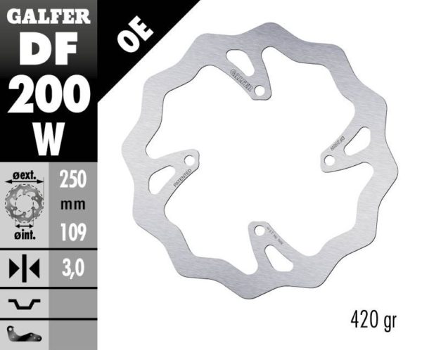 GALFER BRAKE DISC BREMSSCHEIBE FIXED WAVE 270MM KAWASAKI KX KXF 125 250 450 06-14