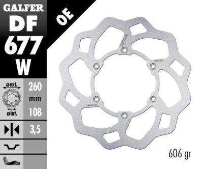 GALFER BRAKE DISC BREMSSCHEIBE FIXED WAVE 260MM GAS GAS EC MC 125 200 250 300 01-15