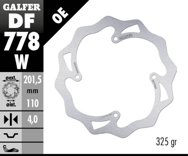 GALFER BRAKE DISC BREMSSCHEIBE FIXED WAVE für KTM SX 85 XC 105 07-10