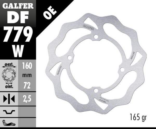 GALFER BRAKE DISC BREMSSCHEIBE FIXED WAVE 160MM für KTM SX 50 06-14