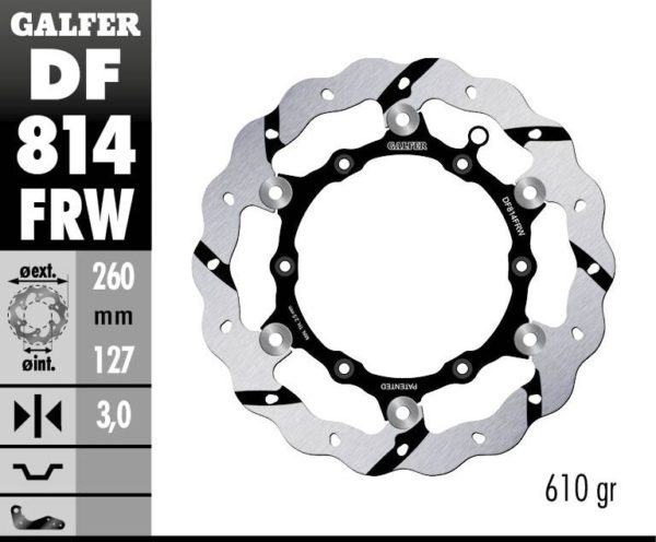 GALFER BRAKE DISC BREMSSCHEIBE FLOAT WAVE GR 260MM BETA RR 300 350 390 400 13-14