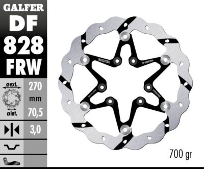 GALFER BRAKE DISC BREMSSCHEIBE FLOAT WAVE GR 270MM TM EN 125 144 250 300 2015