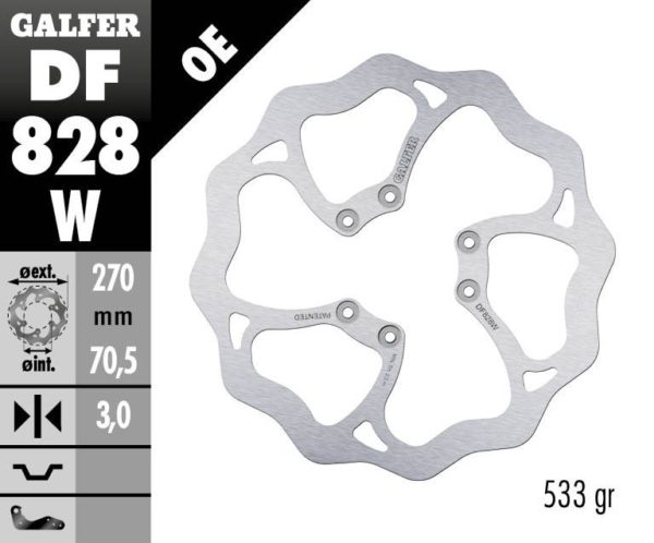 GALFER BRAKE DISC BREMSSCHEIBE FIXED WAVE 270MM TM EN 125 144 250/250F 450F 2015