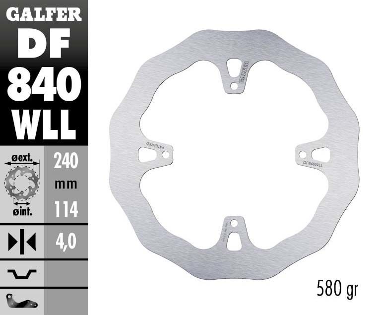 GALFER BRAKE DISC BREMSSCHEIBE FIXED WAVE SO 240MM TM EN 125 144 250 2015