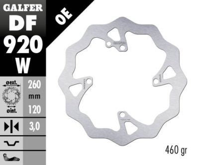 GALFER BRAKE DISC BREMSSCHEIBE FIXED WAVE 260MM SHERCO SE SEF 250 300 2014