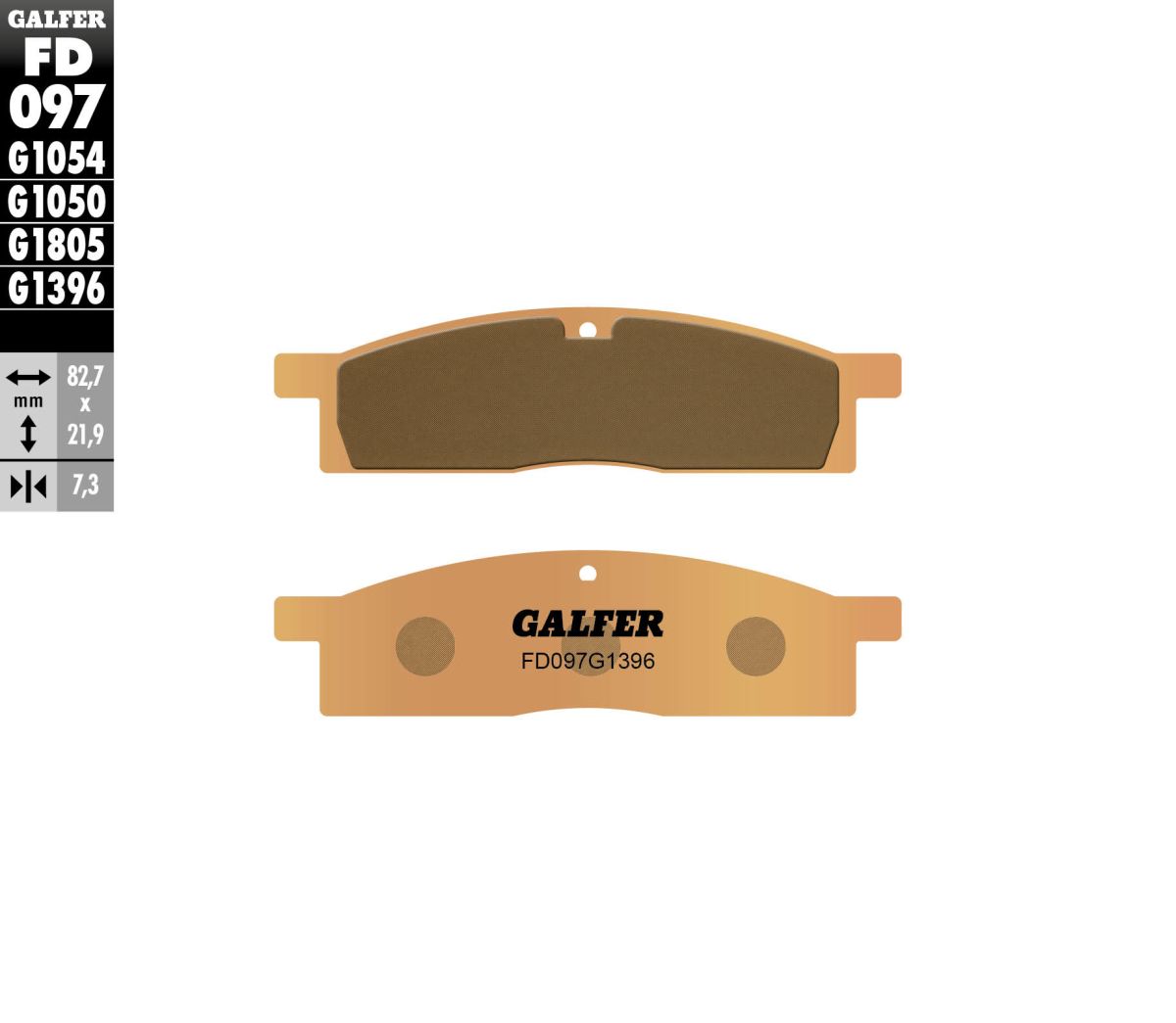 17111792 GALFER BRAKE PAD BREMSBELÄGE SINTER YAMAHA YZ 65 18-21