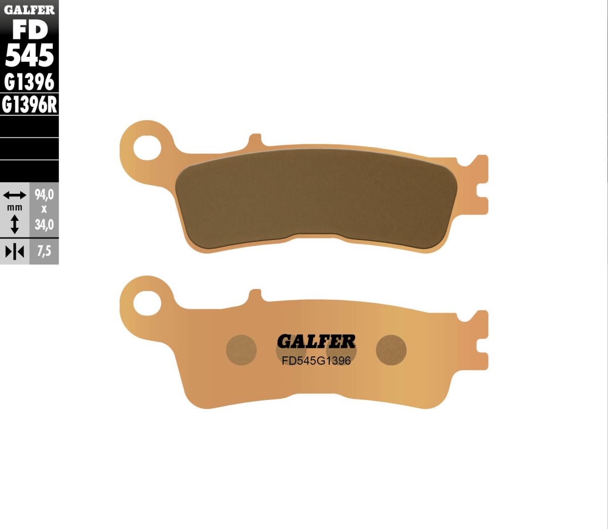 17111795 GALFER BRAKE PAD BREMSBELÄGE SINTER YAMAHA YZ 450F 2020