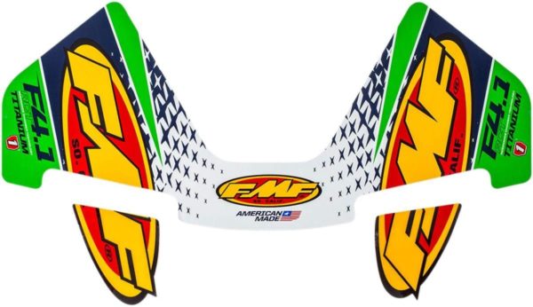 FMF DECAL AUFKLEBER REPLACEMENT FACTORY 4.1 RCT TITANIUM WRAP GRÜN