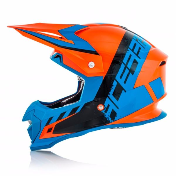 Acerbis Profile 4.0 Helm Helmet Motocross Orange / Blue M 57/58